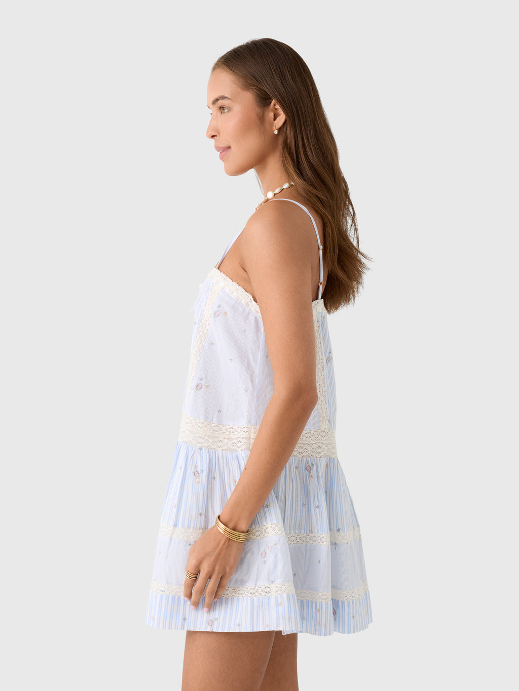 LoveShackFancy Women's Vionett Cotton Mini Dress - Saint Bernard