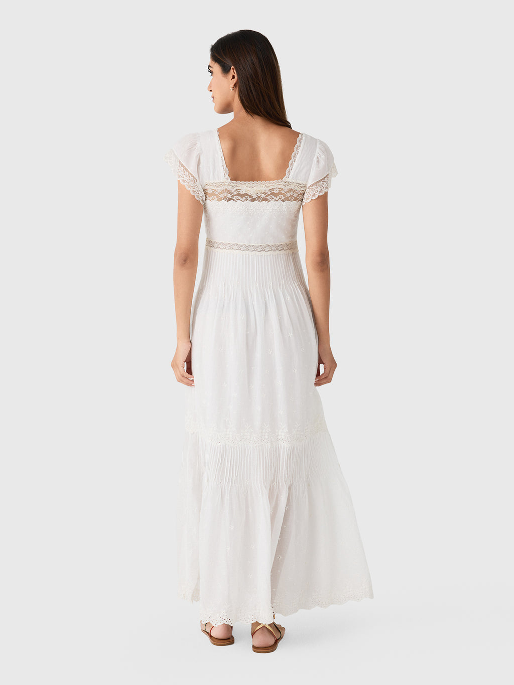LoveShackFancy Women's Georgine Cotton Lace Maxi Dress - Saint Bernard