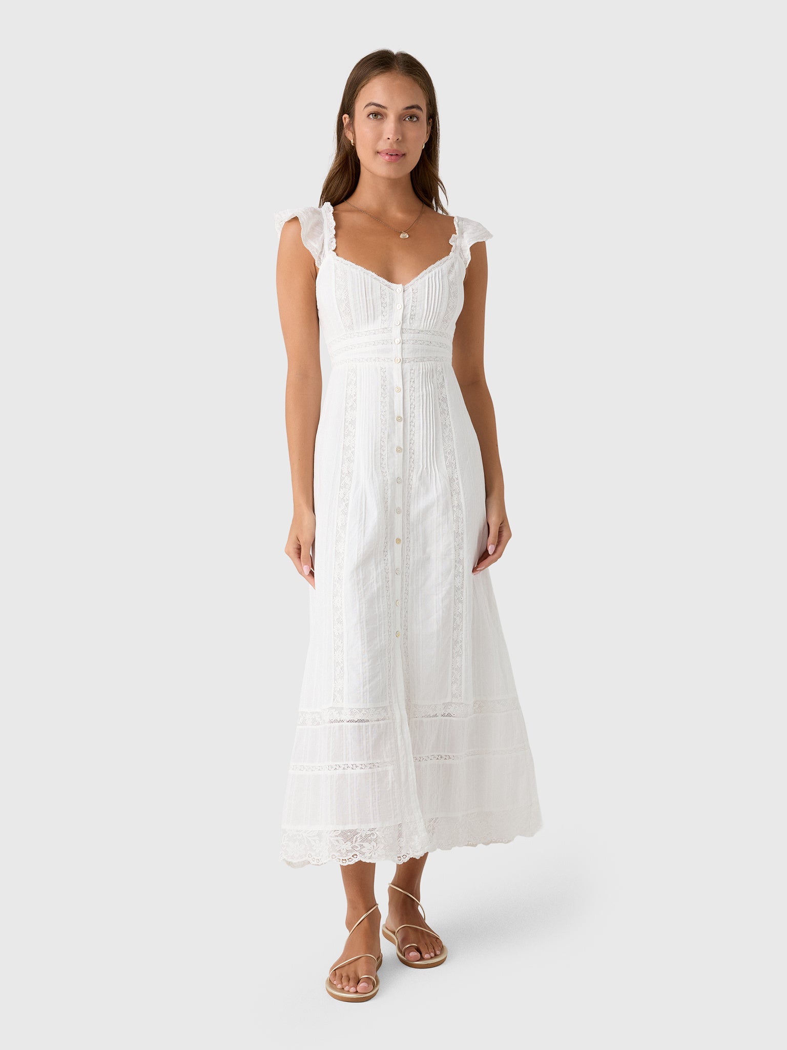 LoveShackFancy Women's Kailette Cotton Maxi Dress - Saint Bernard