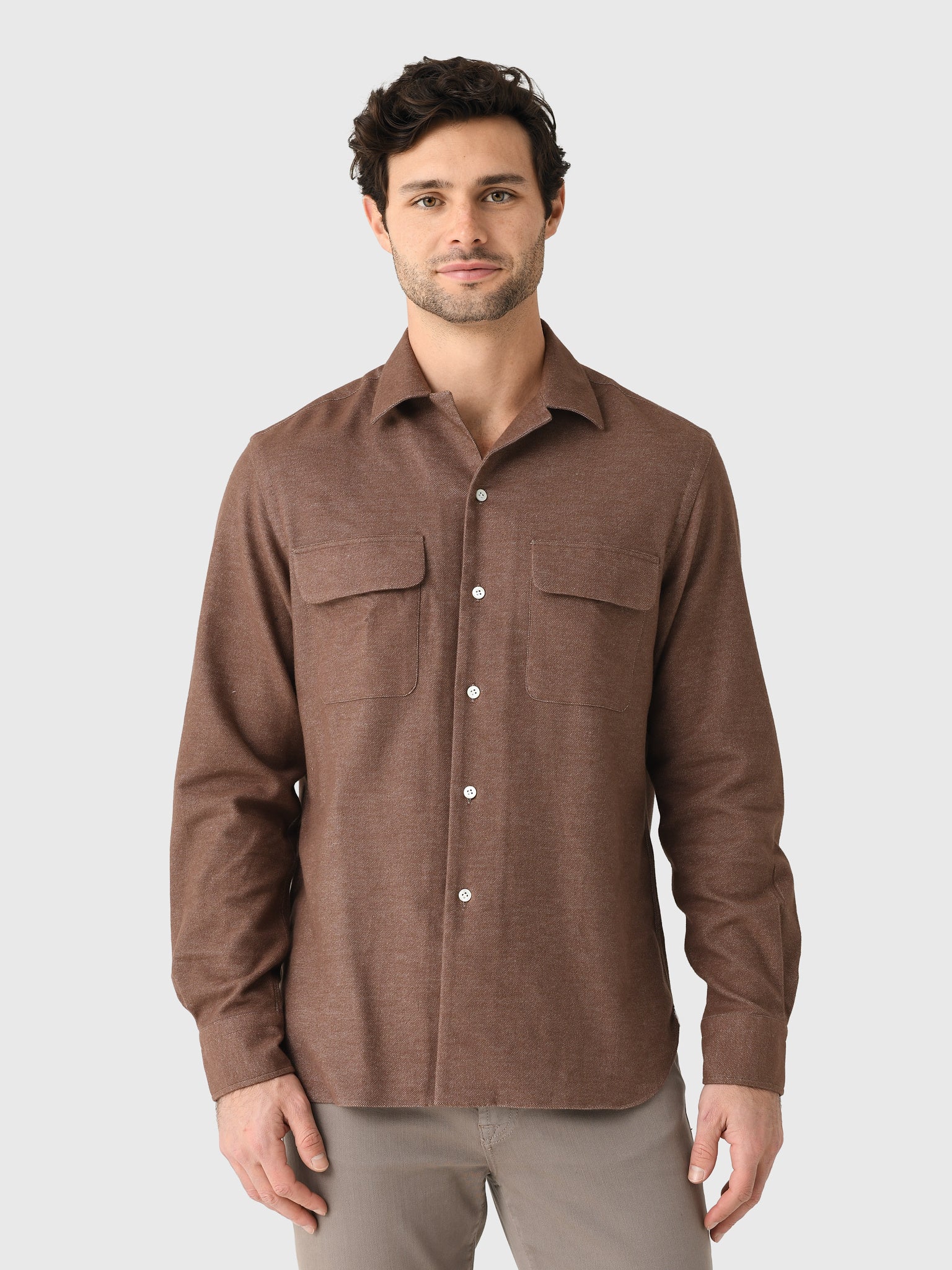 Maria Santangelo Men's Davos Woven Shirt - Saint Bernard