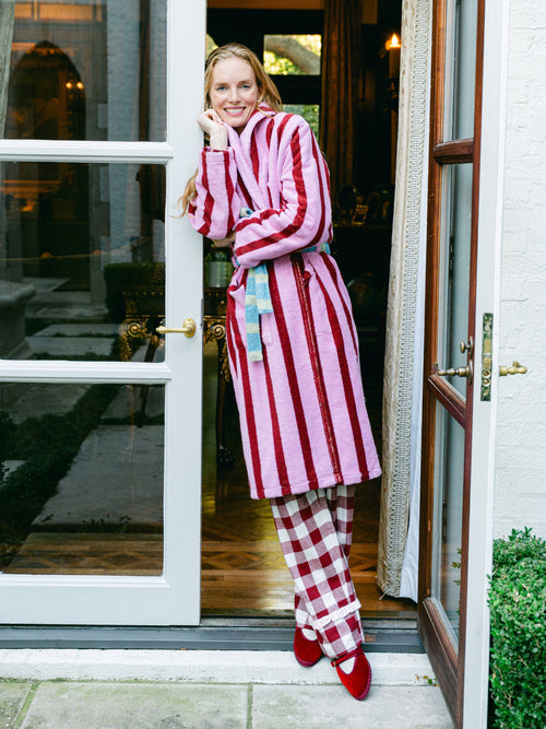 Dusen Dusen Women's Magnolia Stripe Bathrobe