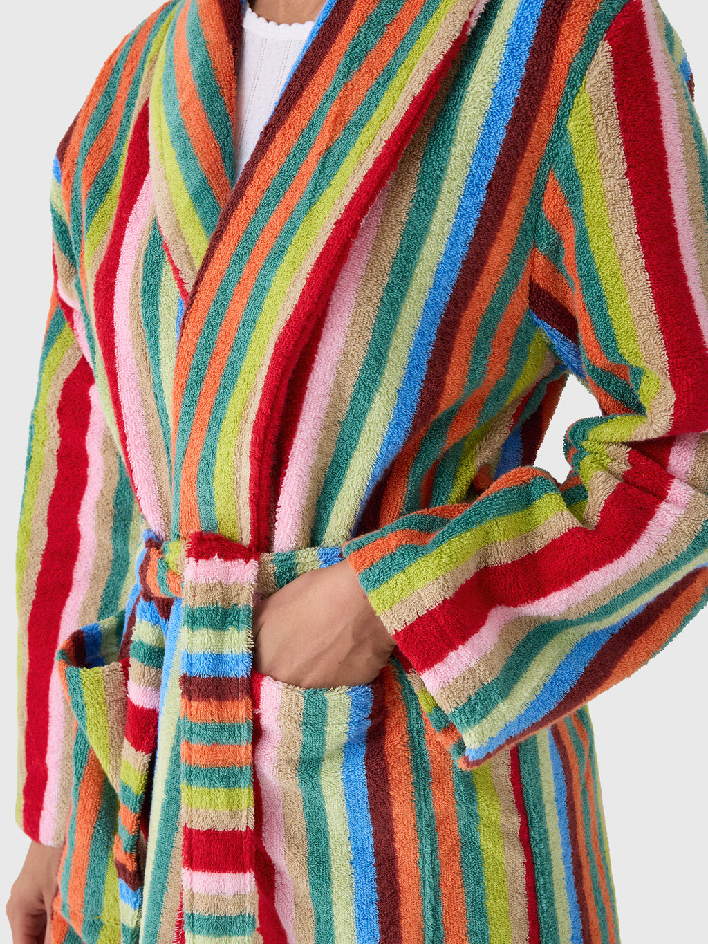 Dusen Dusen Women's Butterfly Stripe Bathrobe - Saint Bernard