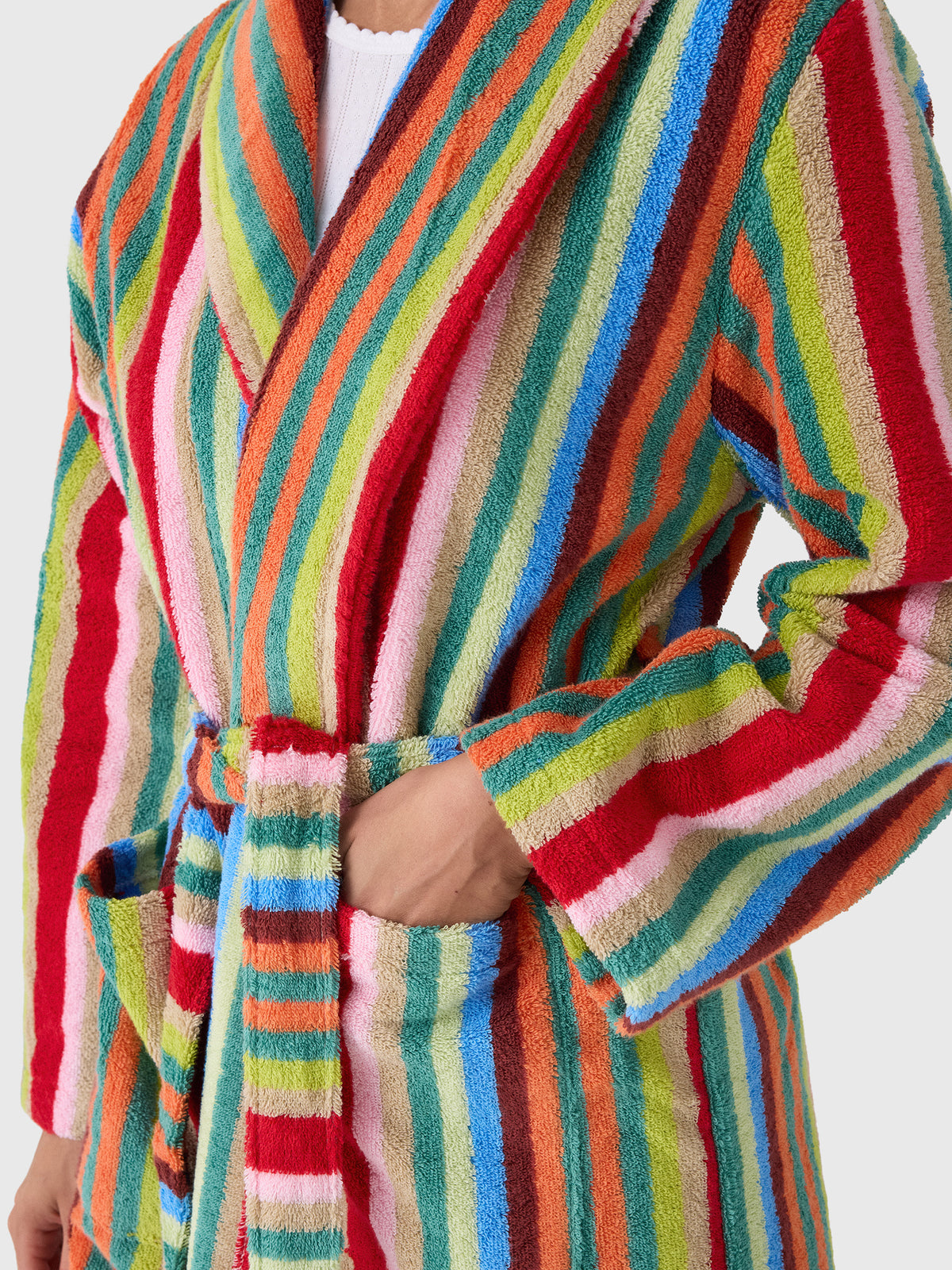 Dusen Dusen Women's Butterfly Stripe Bathrobe - Saint Bernard