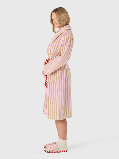 Dusen Dusen Women's Ladybug Stripe Bathrobe - Saint Bernard