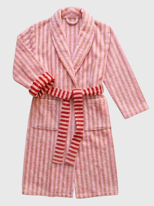 Dusen Dusen Women's Ladybug Stripe Bathrobe - Saint Bernard