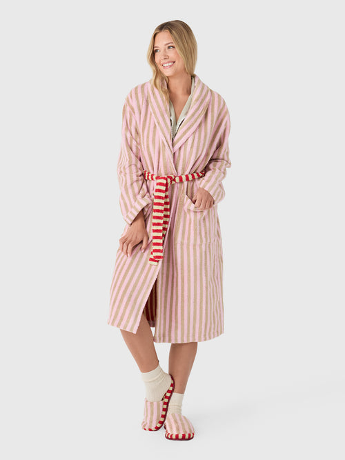 Dusen Dusen Women's Ladybug Stripe Bathrobe - Saint Bernard