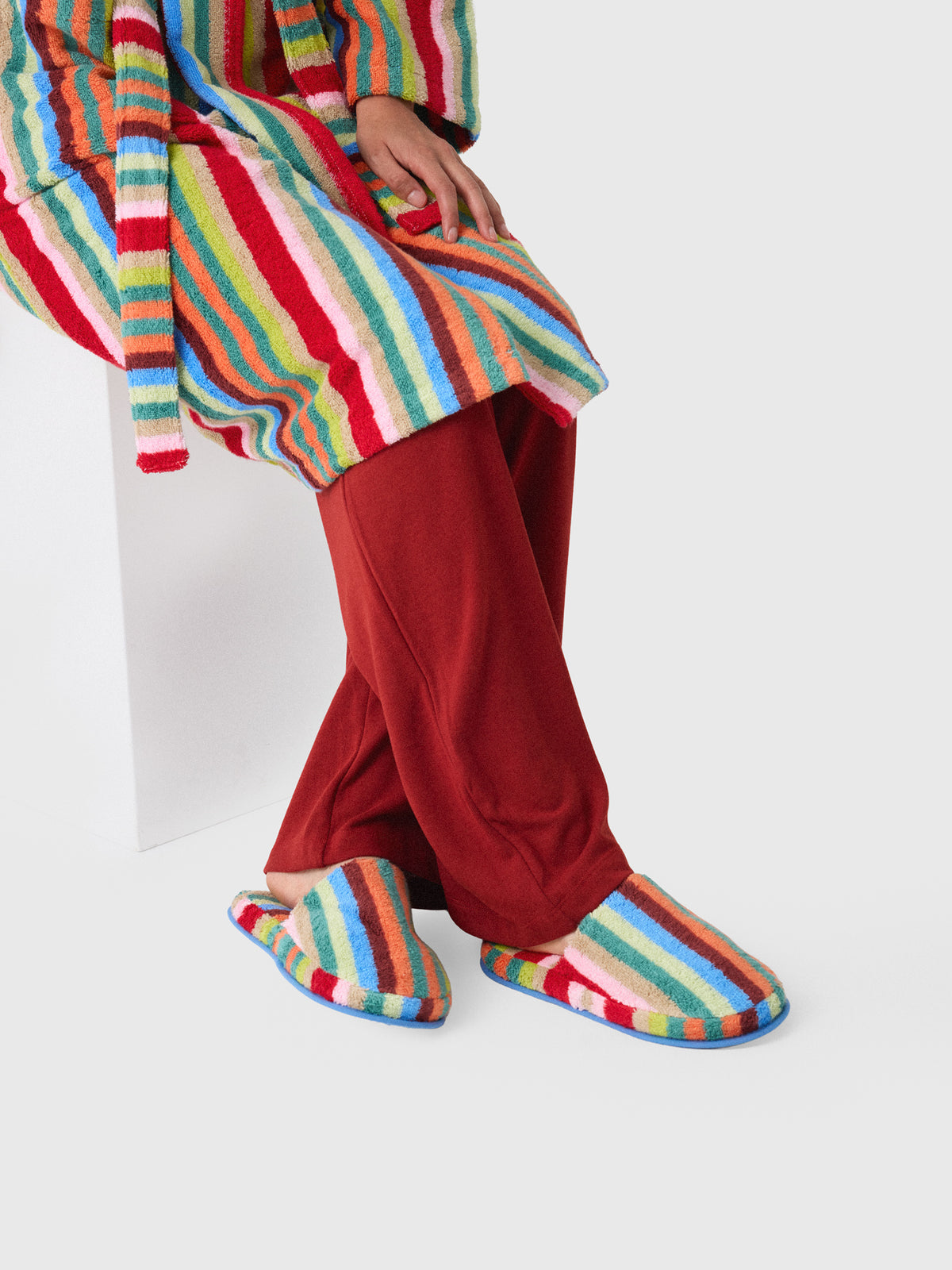 Dusen Dusen Terry Stripe Slipper - Saint Bernard