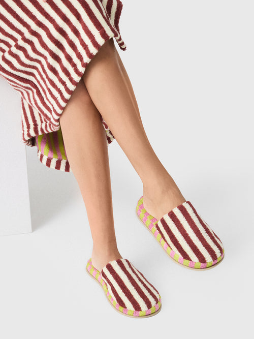 Dusen Dusen Terry Stripe Slipper - Saint Bernard