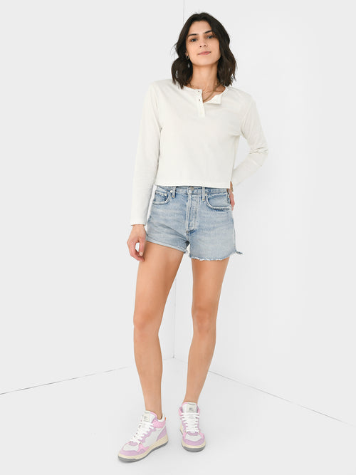 Velvet Women's Deliah Cropped Henley