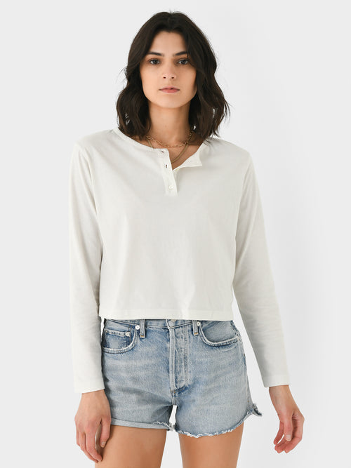 Velvet Women's Deliah Cropped Henley