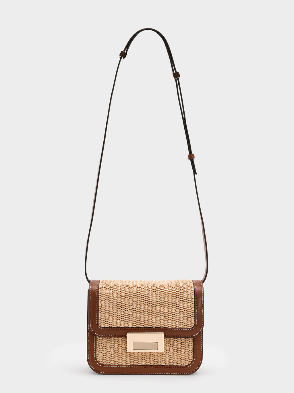 Loeffler Randall Desi Straw Crossbody Bag - Saint Bernard