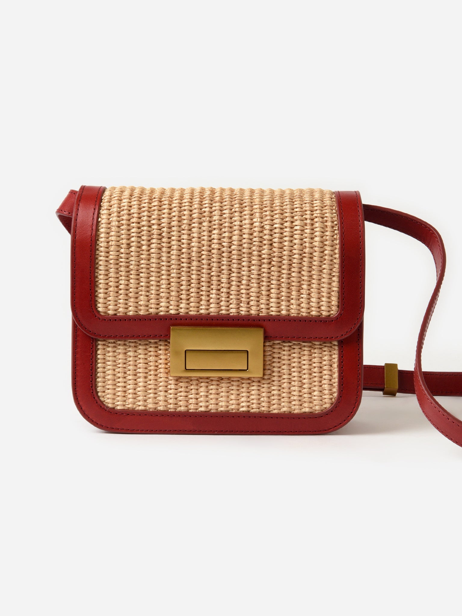 Loeffler Randall Desi Straw Crossbody Bag - Saint Bernard