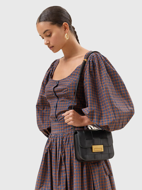 Loeffler Randall Desi Woven Leather Crossbody Bag