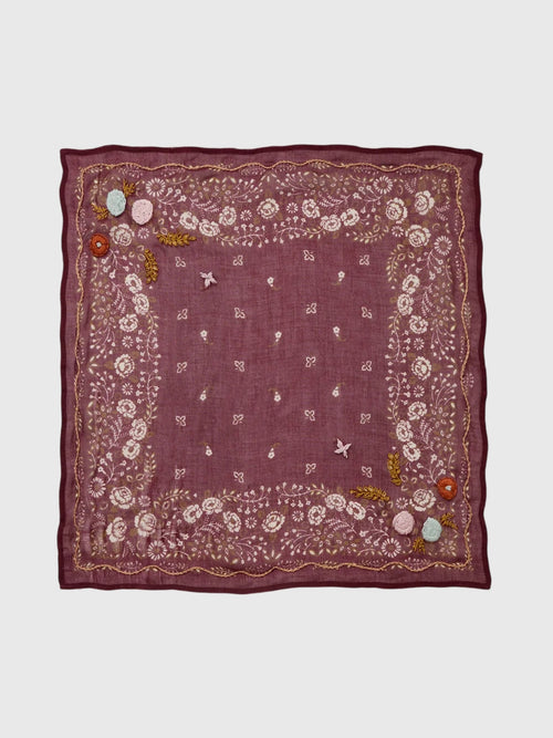 Chan Luu Embroidered Floral Bandana