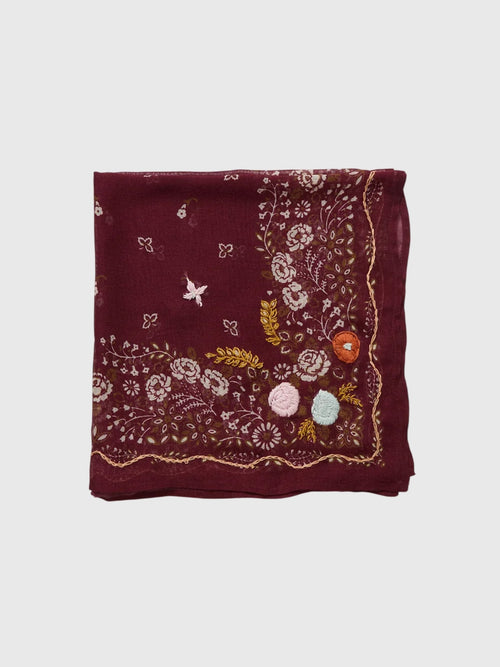 Chan Luu Embroidered Floral Bandana