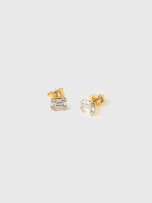 Stone And Strand Small Shield of Strength Stud Earrings