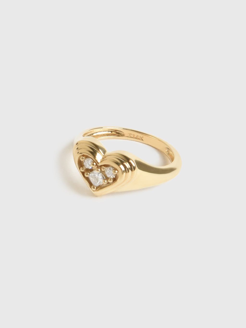 Stone And Strand Piece of My Heart Diamond Signet Ring - Saint Bernard