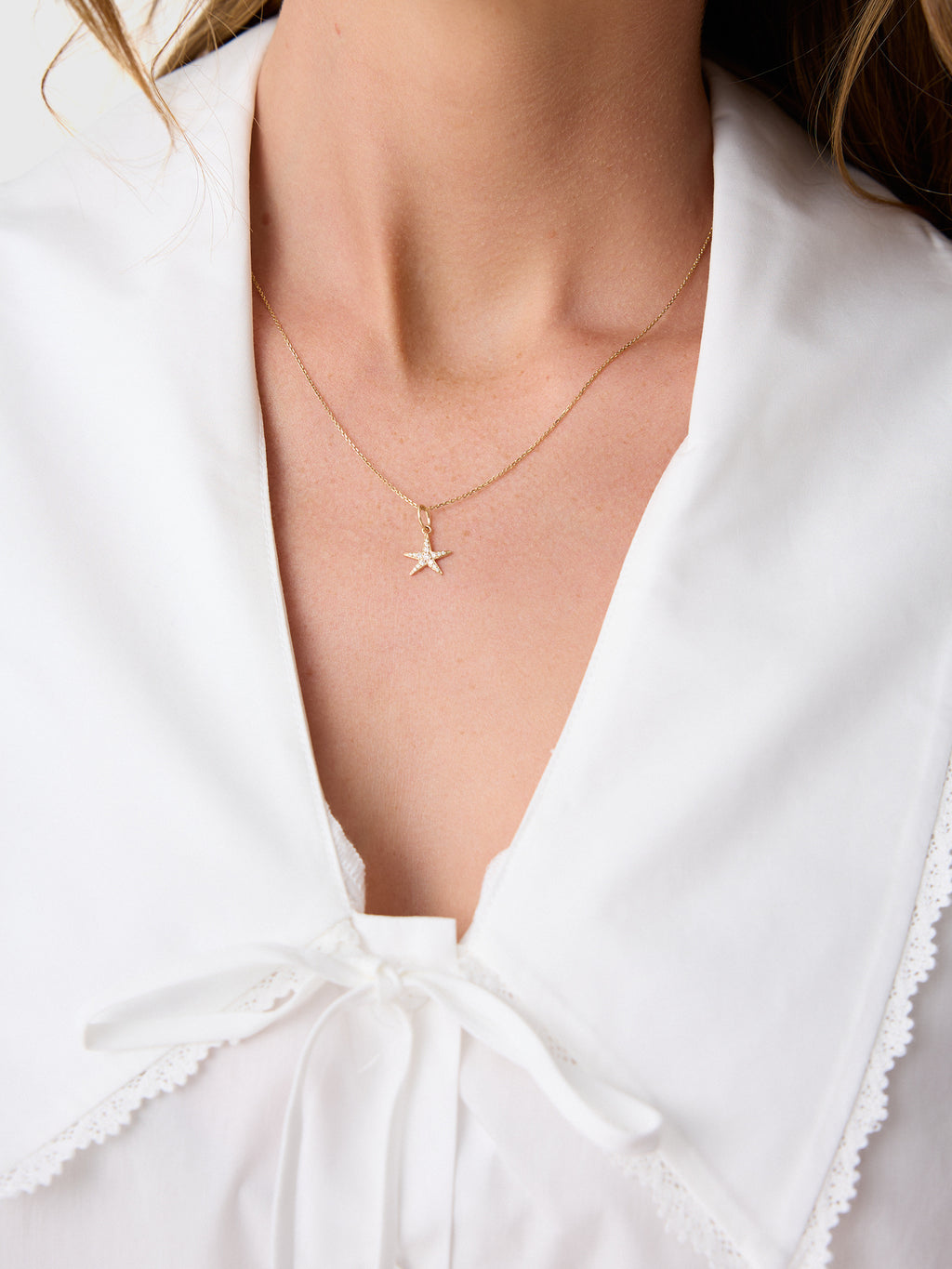 Stone And Strand Lucky Diamond Starfish Necklace - Saint Bernard