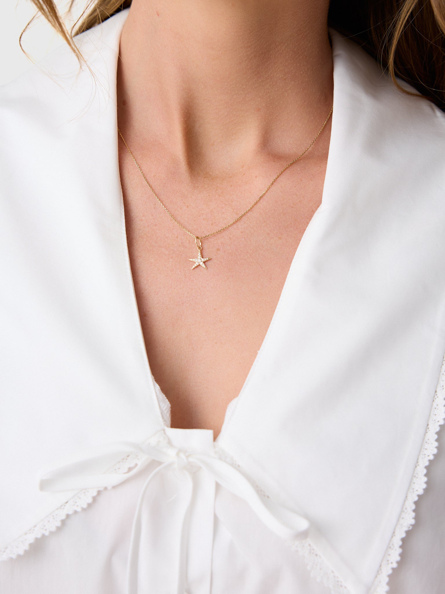 Stone And Strand Lucky Diamond Starfish Necklace - Saint Bernard