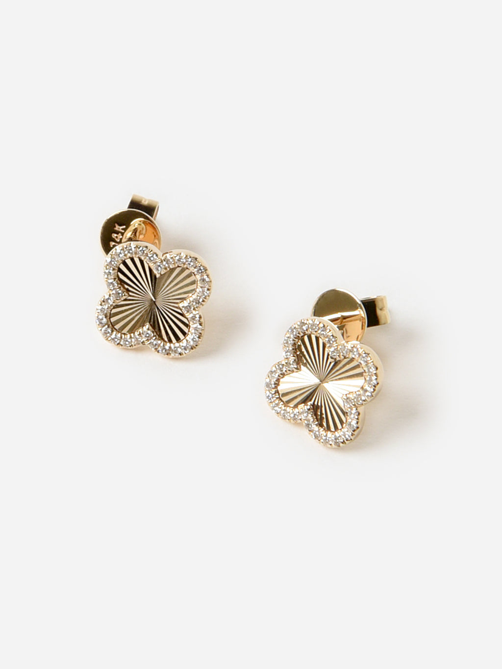 Francie B. Diamond Clover Stud Earrings - Saint Bernard