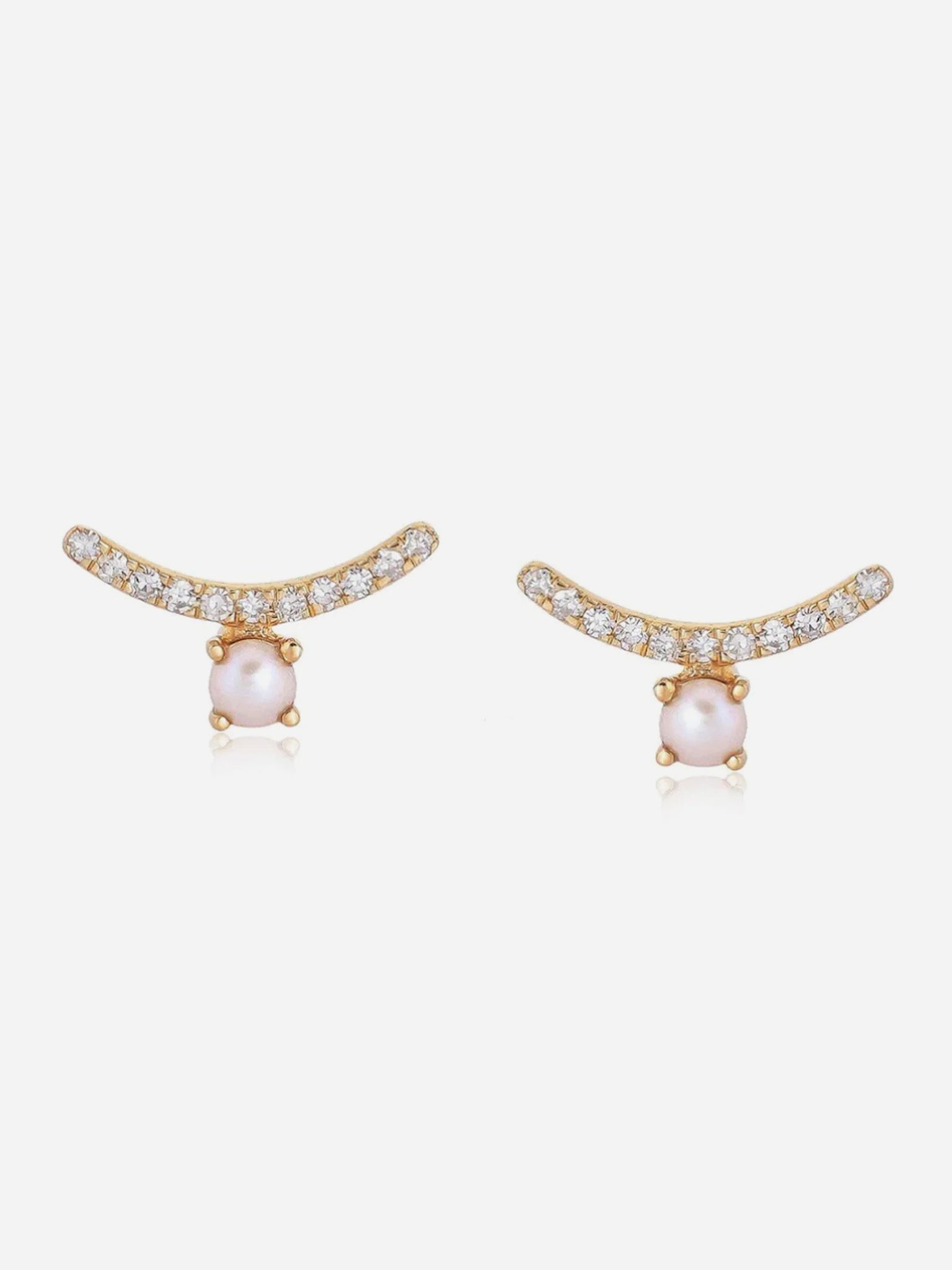 S. Bell Diamond Pearl Crawler Earrings - Saint Bernard