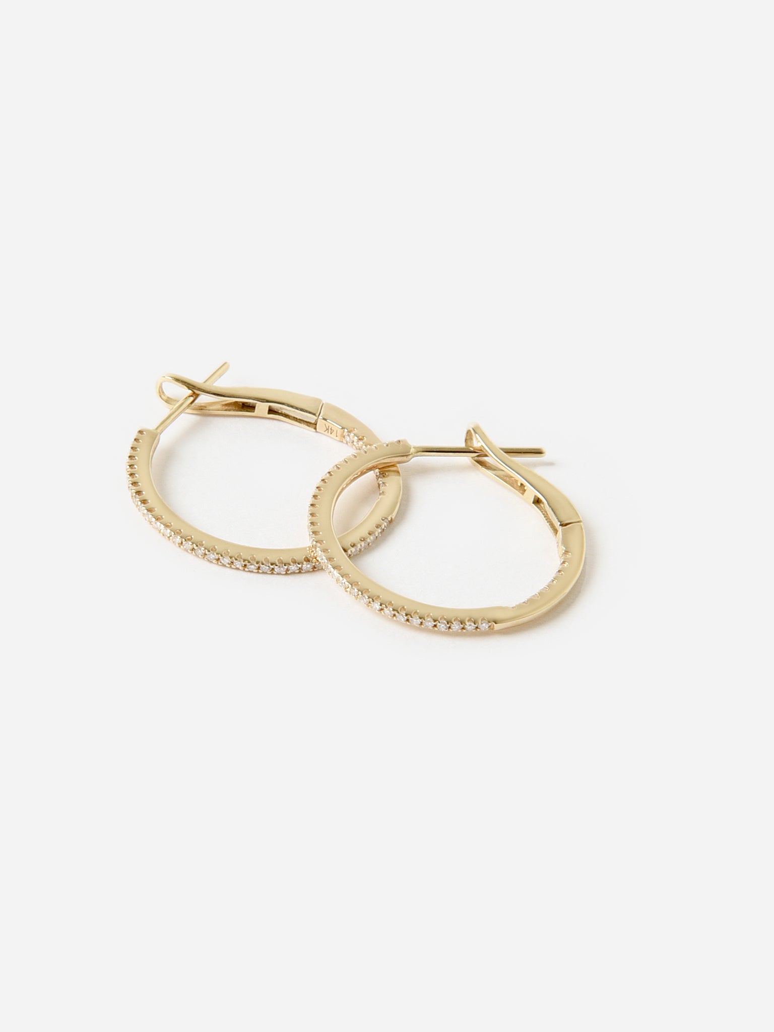 Francie B. Diamond Gold Hoop Earrings - Saint Bernard