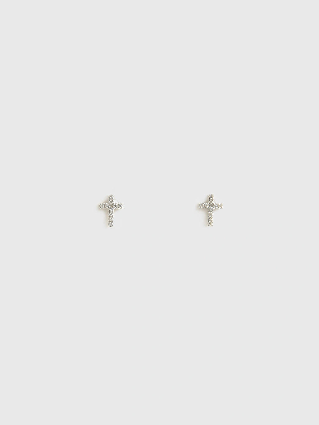 DIAMOND CROSS EARRINGSxSILVER-alt2