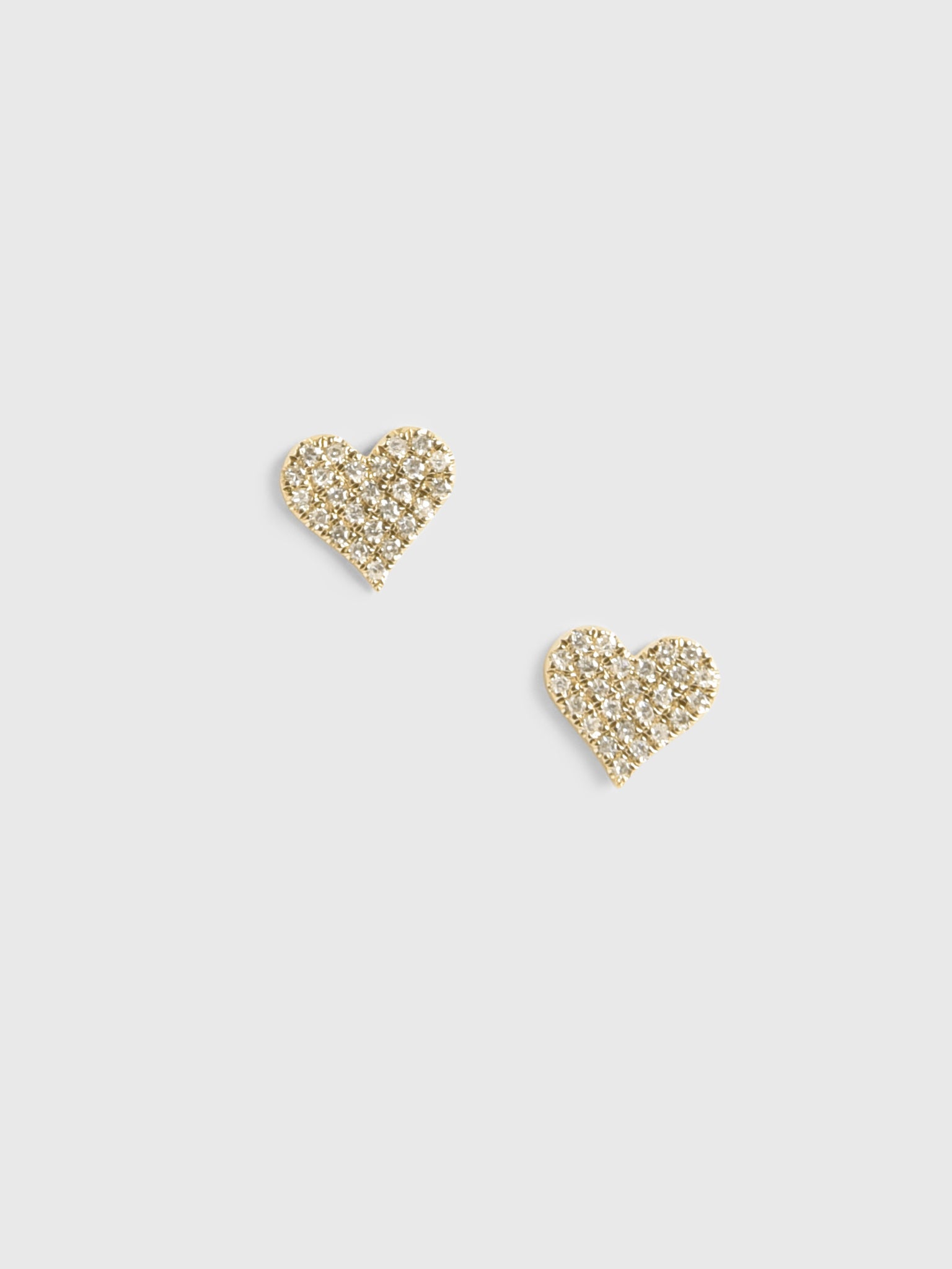 Francie B. Diamond Hearts Stud Earrings - Saint Bernard