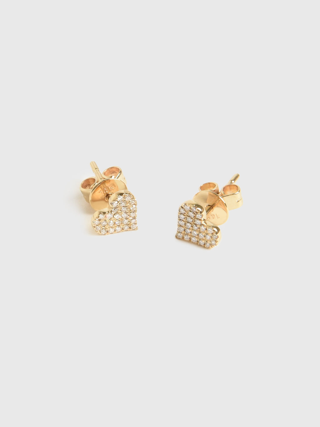 Francie B. Diamond Heart Stud Earrings - Saint Bernard