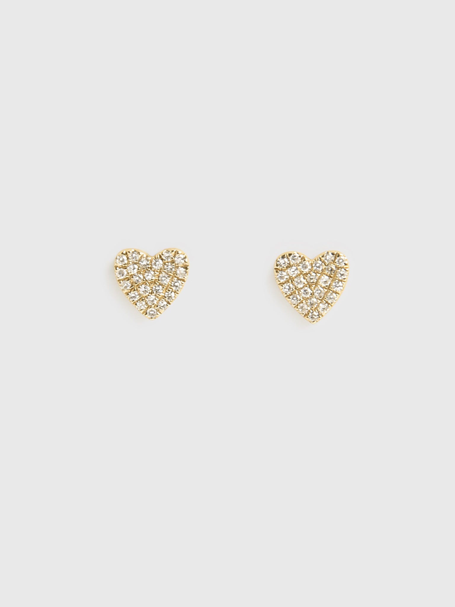 Francie B. Diamond Heart Stud Earrings - Saint Bernard