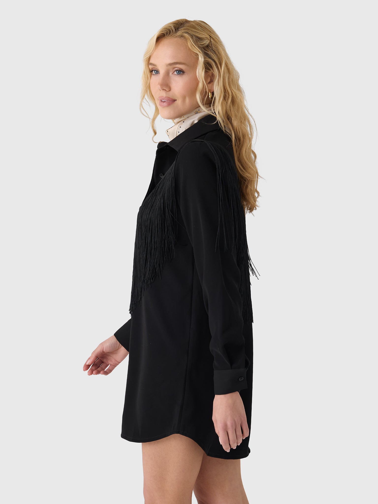 Masons Daughter Women's Dolly Western Fringe Mini Dress - Saint Bernard