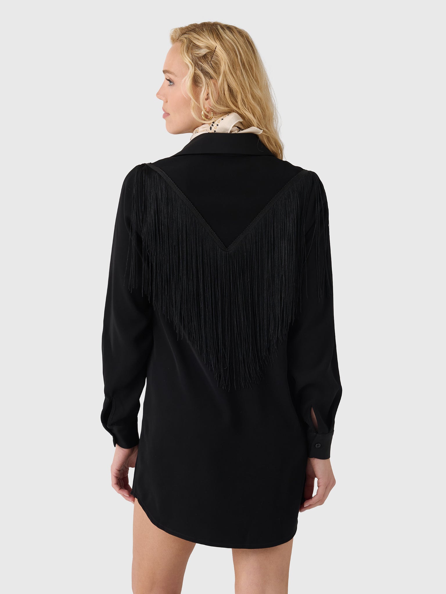 Masons Daughter Women's Dolly Western Fringe Mini Dress - Saint Bernard