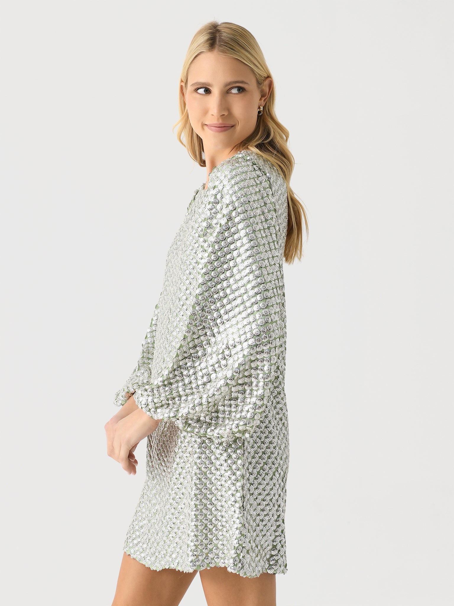 rhode sequin dress RHODE Lisa Sequin Midi Dress