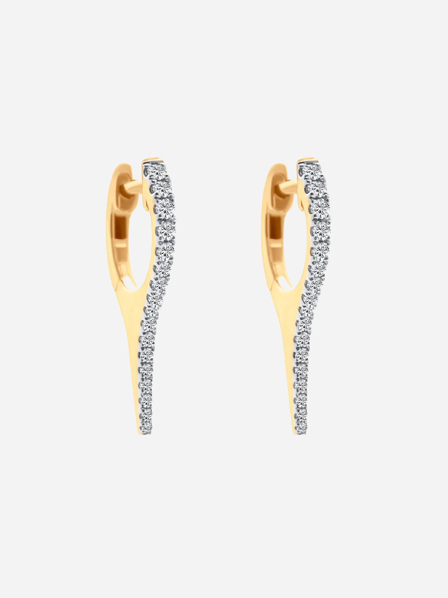 S. Bell Dripping Diamond Spike Huggie Earrings - Saint Bernard