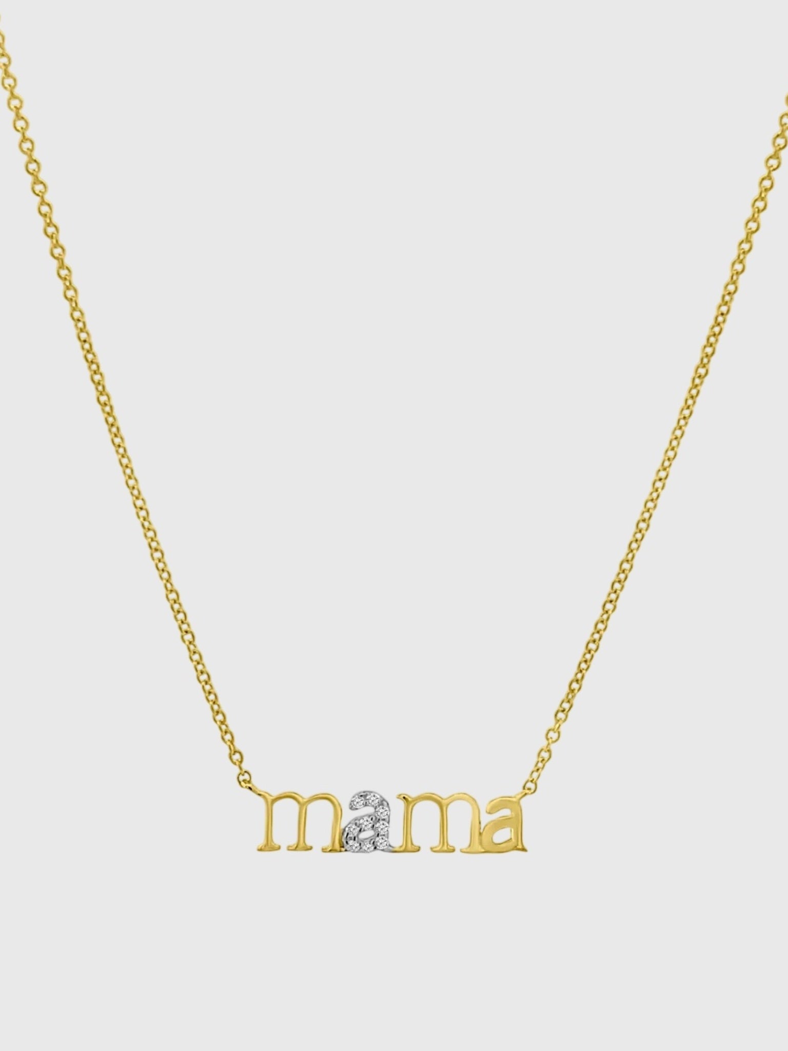 S. Bell Diamond A Mama Necklace - Saint Bernard