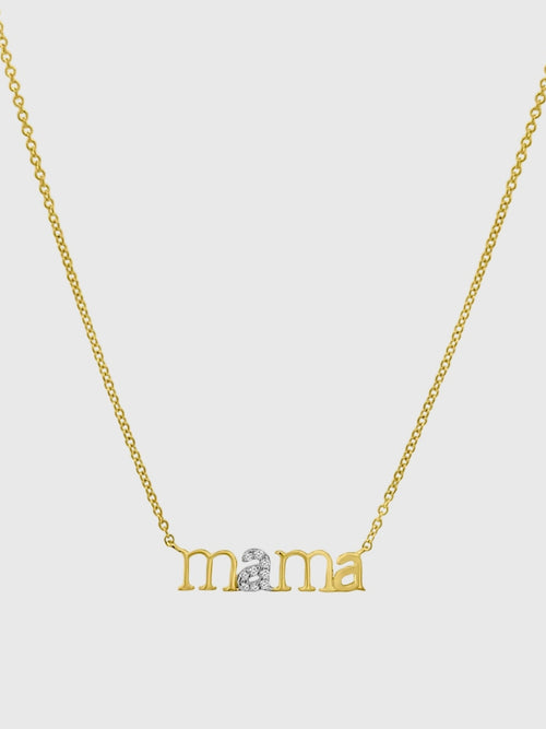 S. Bell Diamond A Mama Necklace
