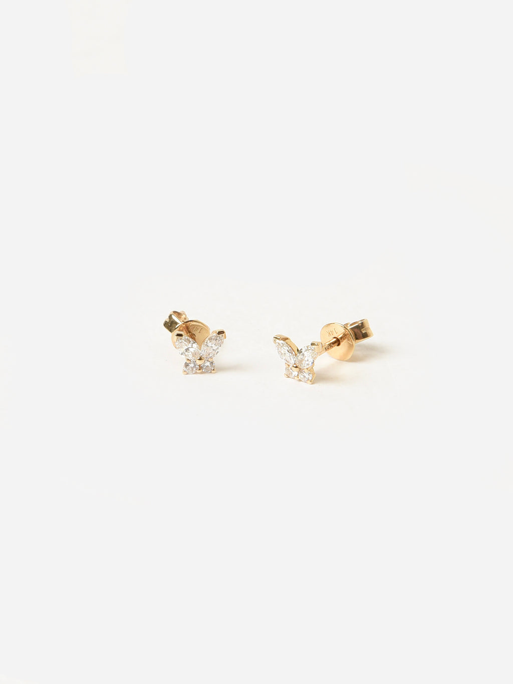 S. Bell Women's Diamond Butterfly Stud Earrings - Saint Bernard
