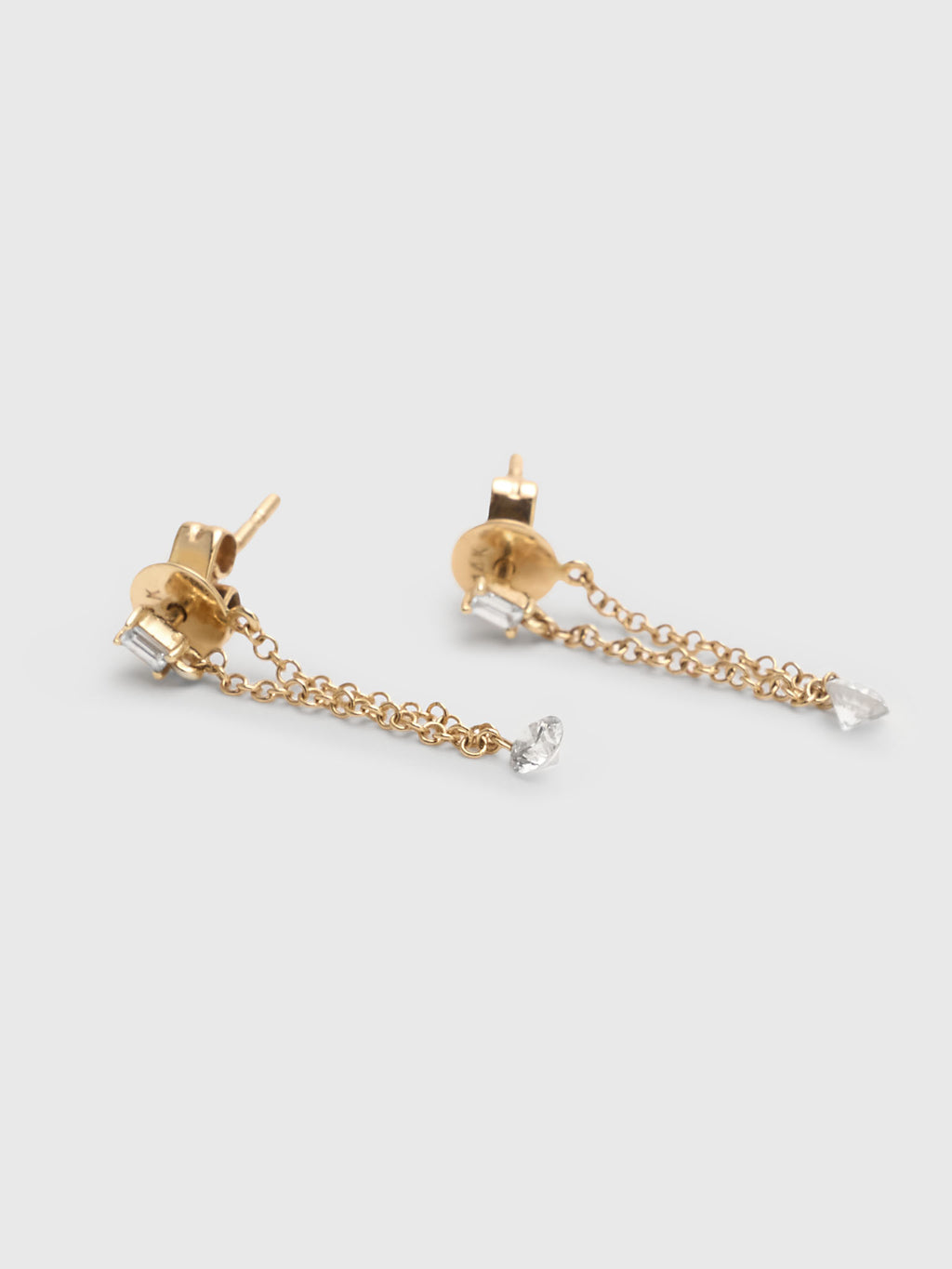 Francie B. Diamond Drop Chain Earrings - Saint Bernard