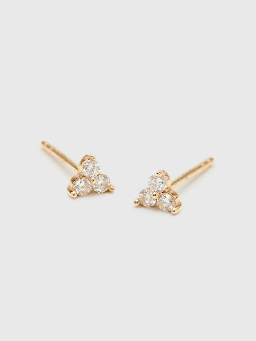 S. Bell Diamond Holly Stud Earrings