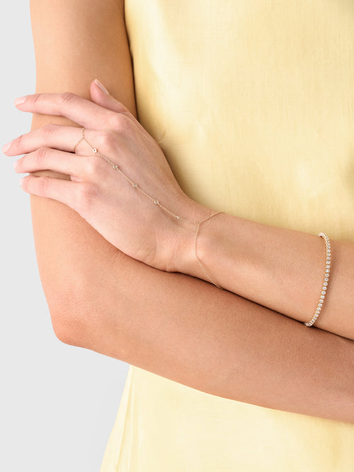Francie B. Diamond Link Hand Chain
