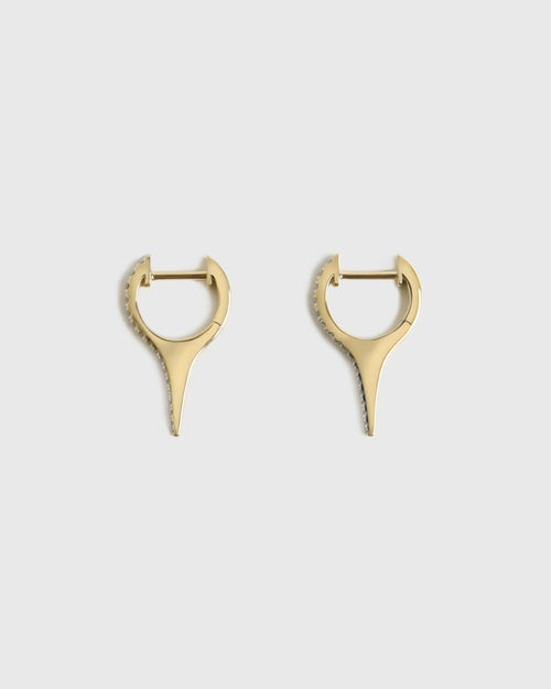 S. Bell Dripping Diamond Spike Huggie Earrings