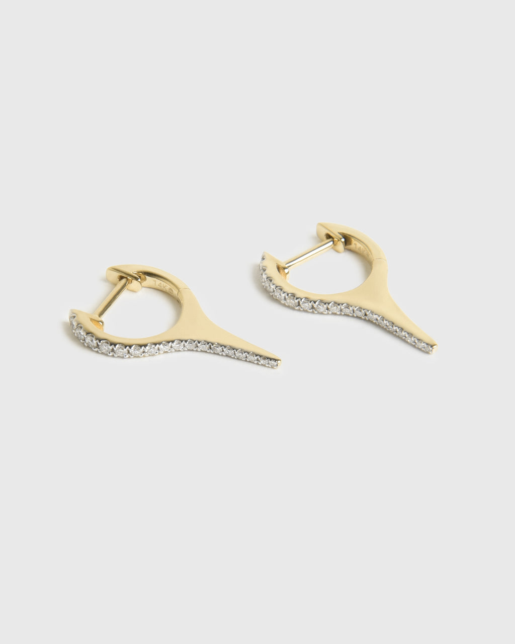 S. Bell Dripping Diamond Spike Huggie Earrings - Saint Bernard