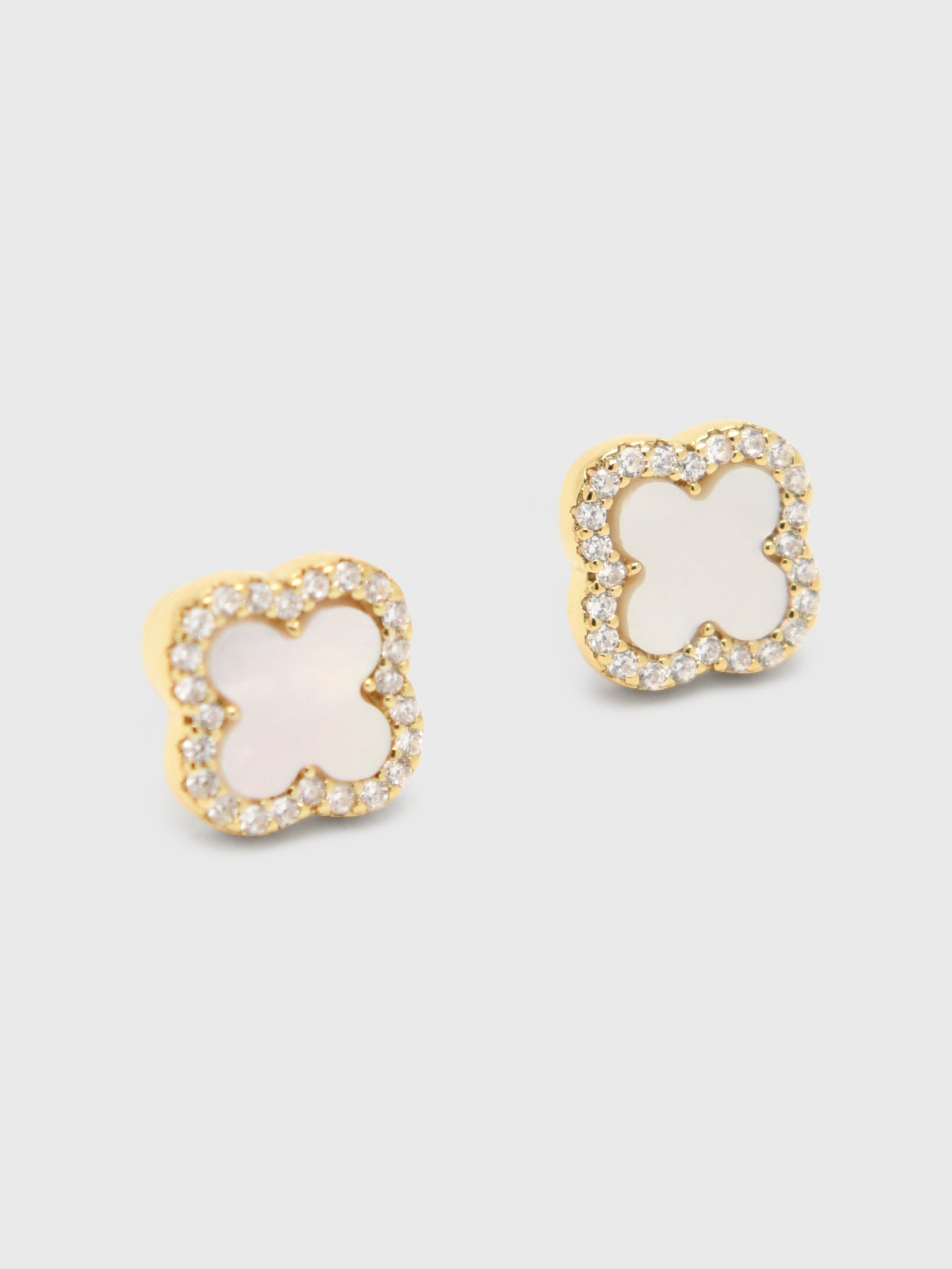 Electric Picks White Icon Stud Earrings - Saint Bernard