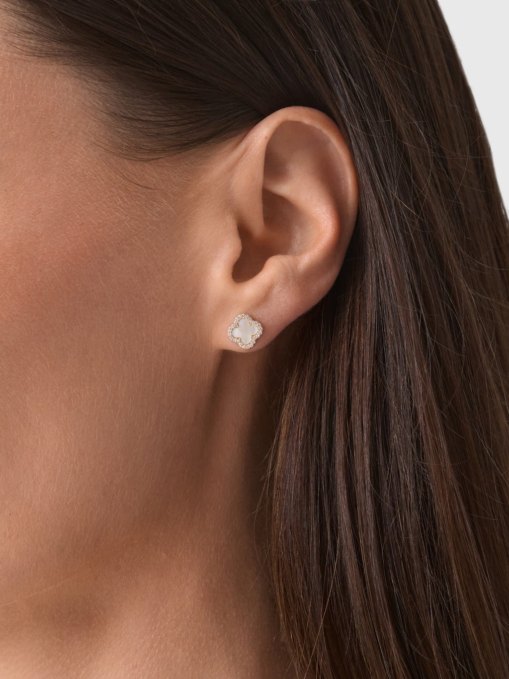 Electric Picks White Icon Stud Earrings - Saint Bernard