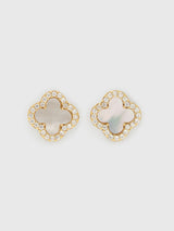 Electric Picks White Icon Stud Earrings - Saint Bernard