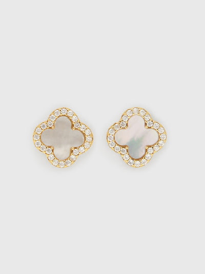 Electric Picks White Icon Stud Earrings - Saint Bernard