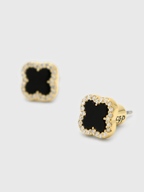 Electric Picks Black Icon Stud Earrings