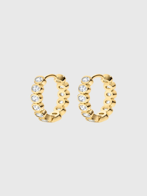 Electric Picks Champagne Hoop Earrings