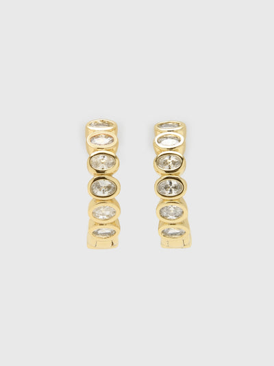 Electric Picks Champagne Hoop Earrings - Saint Bernard