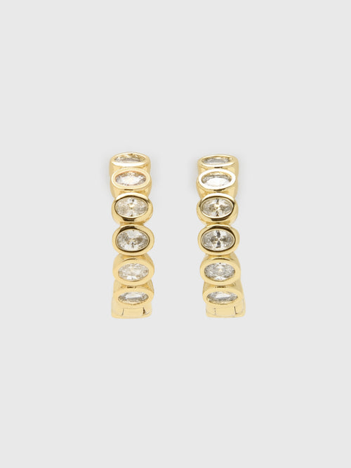 Electric Picks Champagne Hoop Earrings